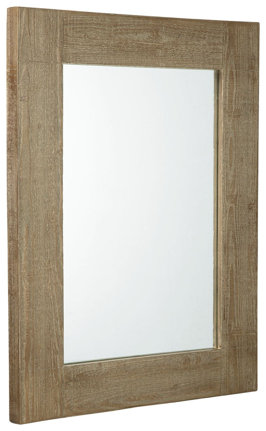 Waltleigh - Distressed Brown - Accent Mirror - Hornell Furniture Outlet