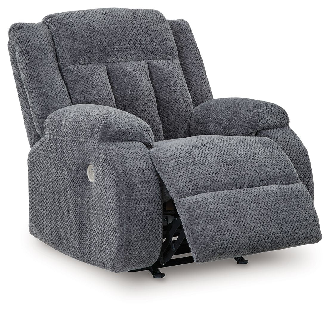 Observation - Steel - Power Rocker Recliner - Hornell Furniture Outlet
