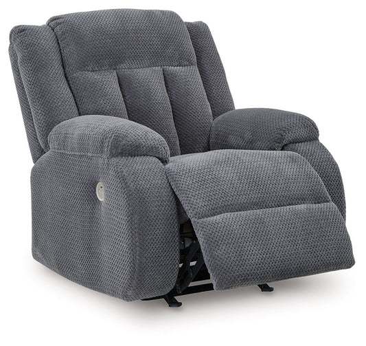 Observation - Steel - Power Rocker Recliner - Hornell Furniture Outlet