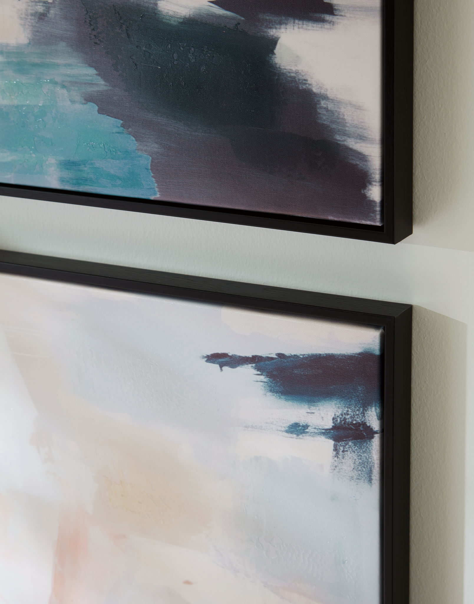 Caldish - Blue / White / Pink - Wall Art Set (Set of 2) - Hornell Furniture Outlet