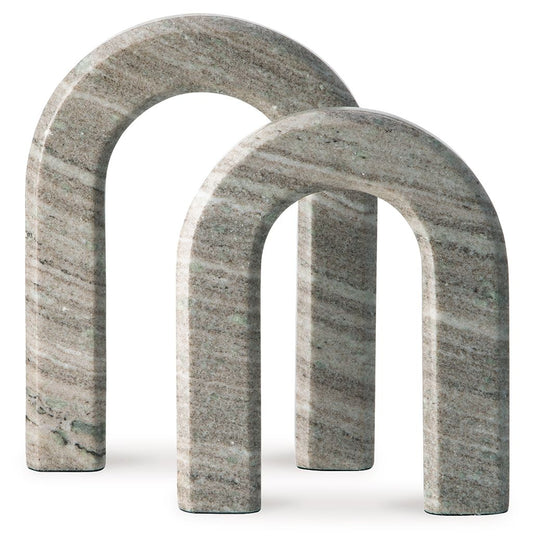 Keithton - Taupe - Sculpture Set (Set of 2) - Hornell Furniture Outlet