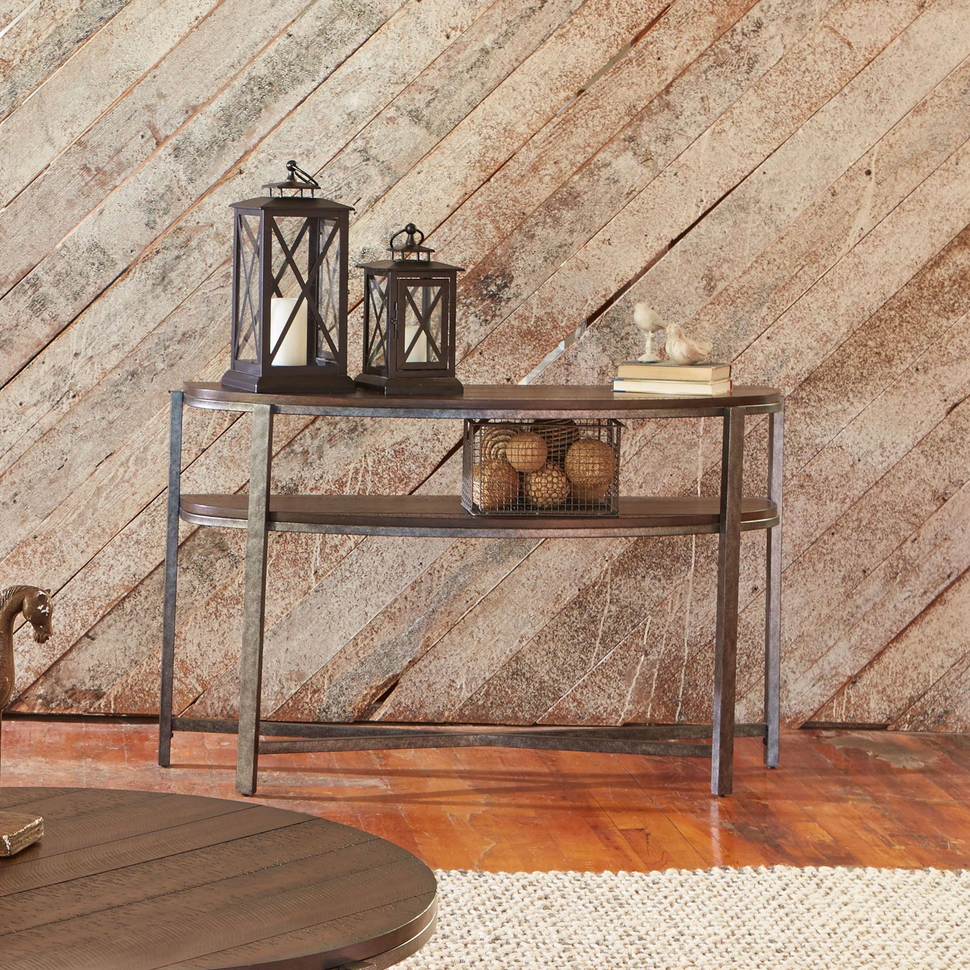 Breckinridge - Demilune Sofa Table - Dark Brown - Hornell Furniture Outlet