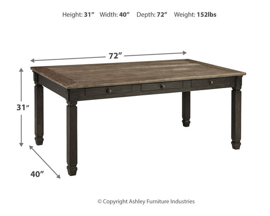 Tyler Creek - Black / Gray - Rectangular Dining Room Table - Hornell Furniture Outlet