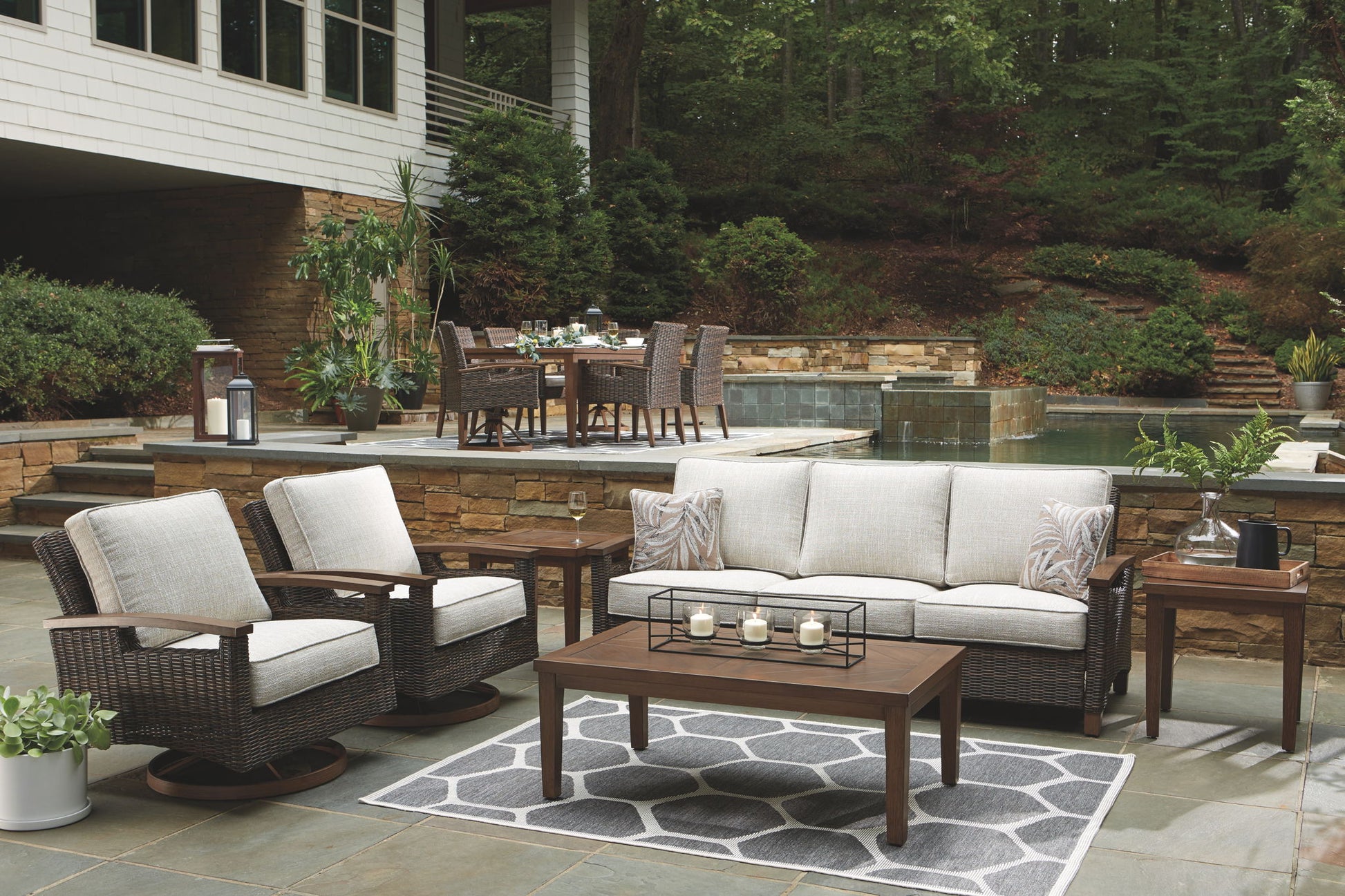 Paradise Trail - Medium Brown - Sofa with Cushion - Hornell Furniture Outlet