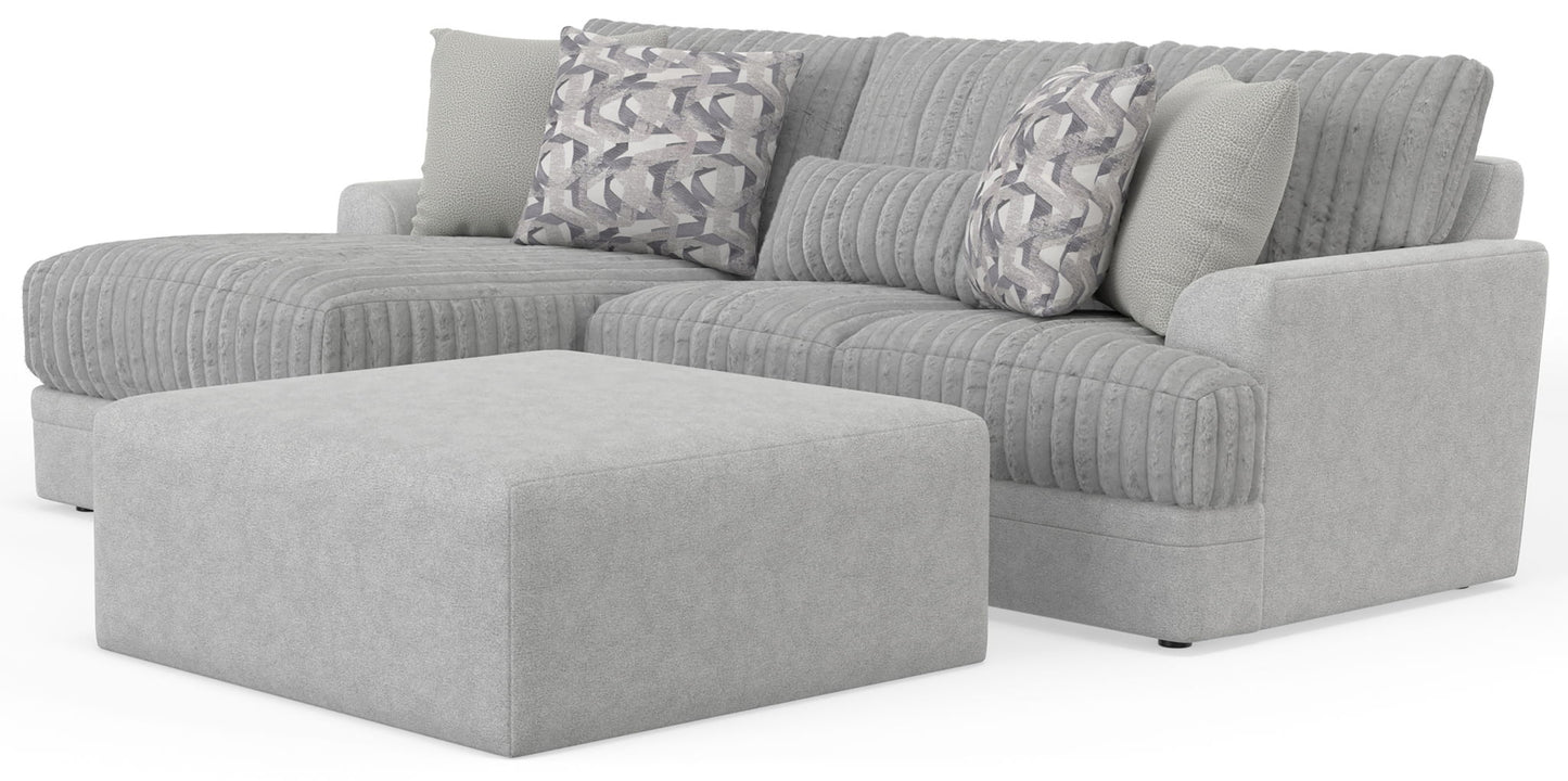 Titan - Sectional With Comfort Coil Seating, Cocktail Ottoman And Accent Pillows Included - Hornell Furniture Outlet