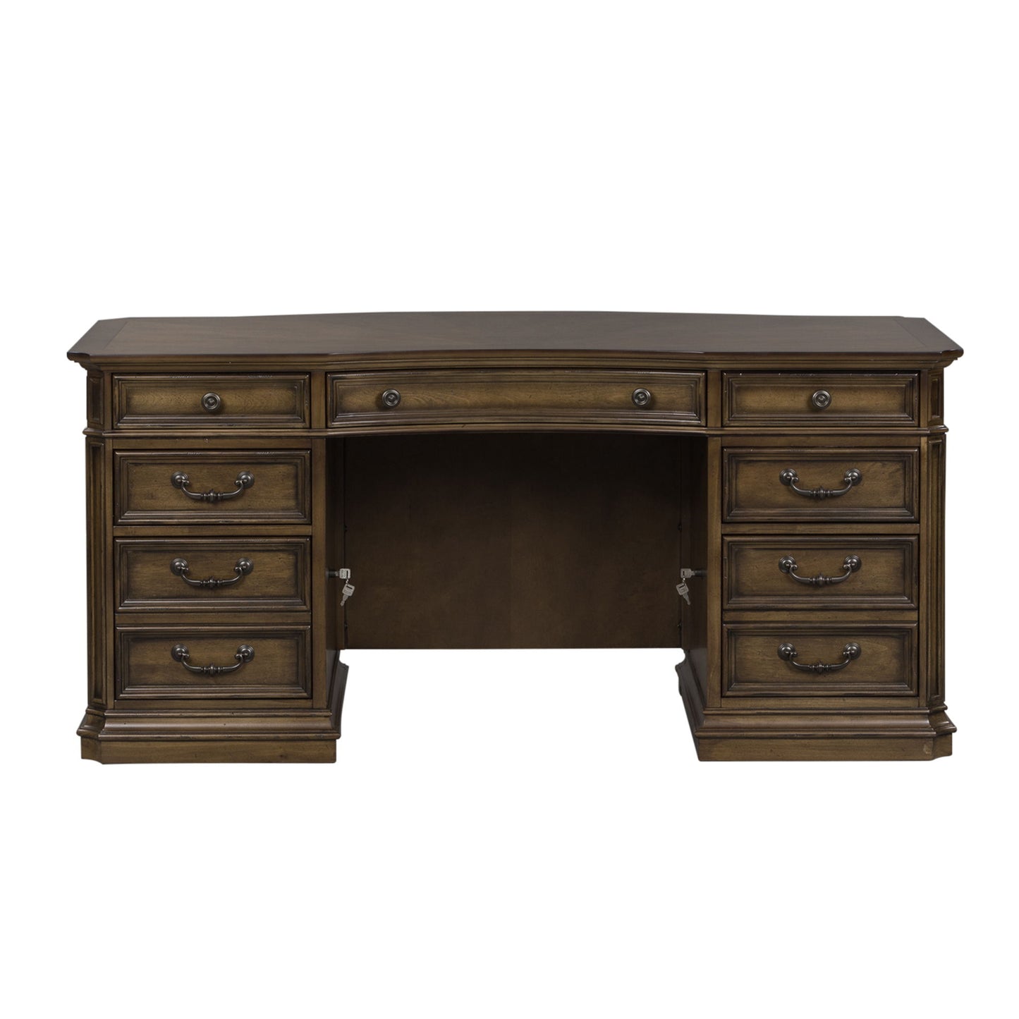 Amelia - 5 Piece Home Office Jr Executive Set - Dark Brown - Hornell Furniture Outlet