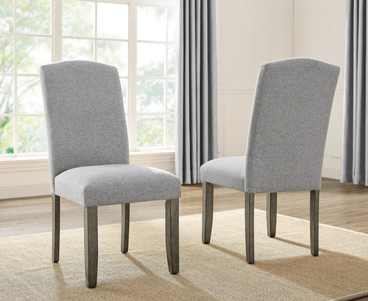 Emily - Dining Side Chair (Set of 2) - Dark Gray - Hornell Furniture Outlet