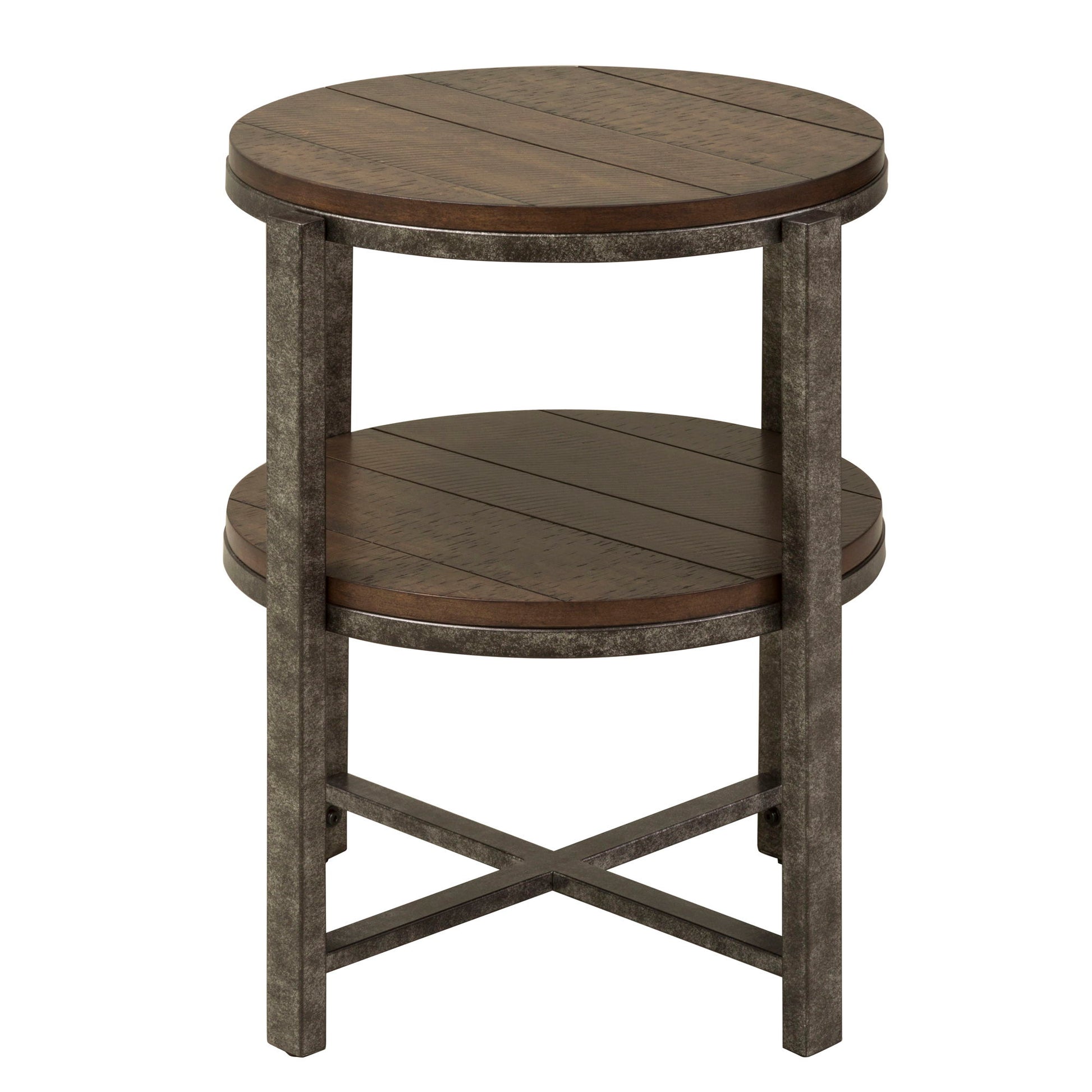 Breckinridge - Round End Table - Dark Brown - Hornell Furniture Outlet