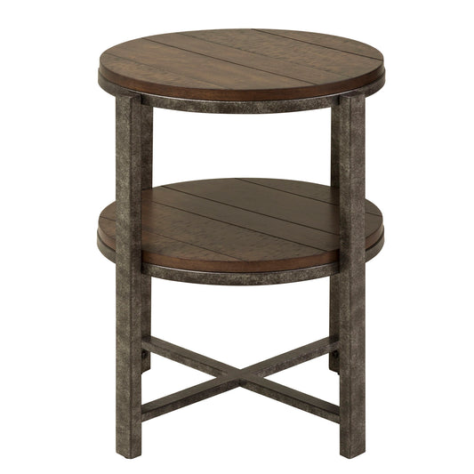 Breckinridge - Round End Table - Dark Brown - Hornell Furniture Outlet