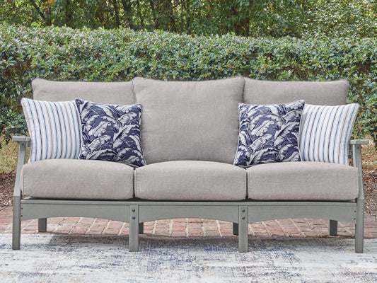 Cove Beach - Sofa With Cushion - Gray - Hornell Furniture Outlet