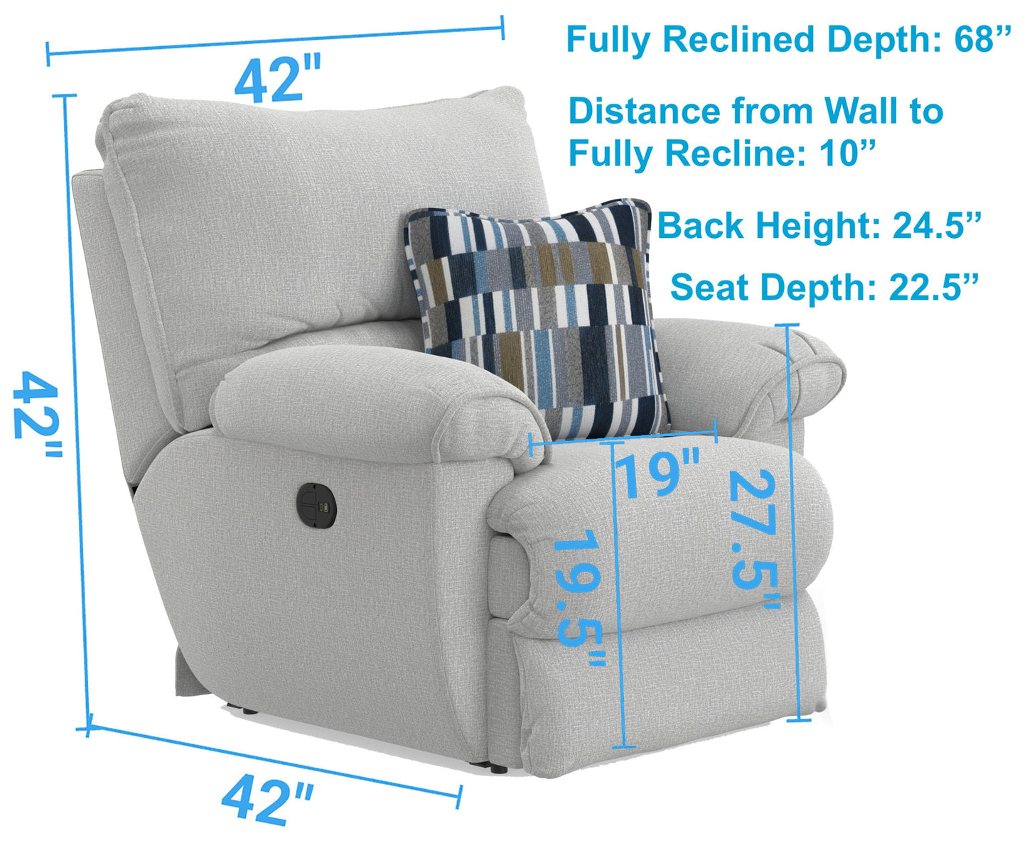 Lenny - Lay Flat Power Recliner - Hornell Furniture Outlet
