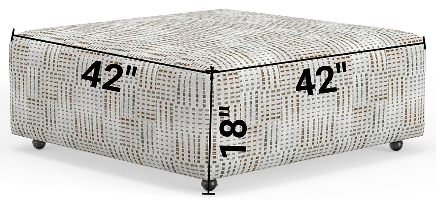 Kellen - Castered Cocktail Ottoman - Hornell Furniture Outlet