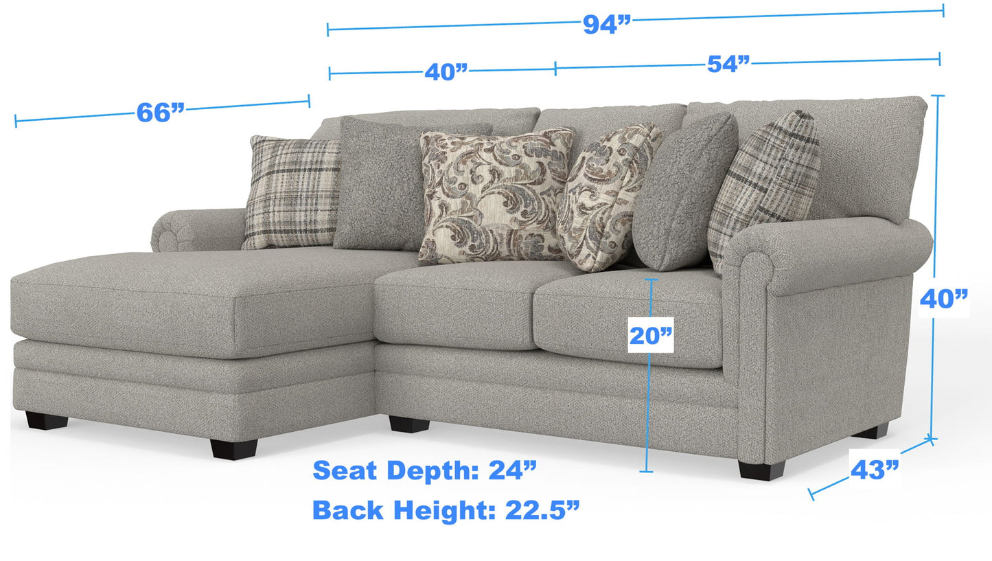 Livingston - Sectional With Comfort Coil Seating And Accent Pillows Included - Hornell Furniture Outlet