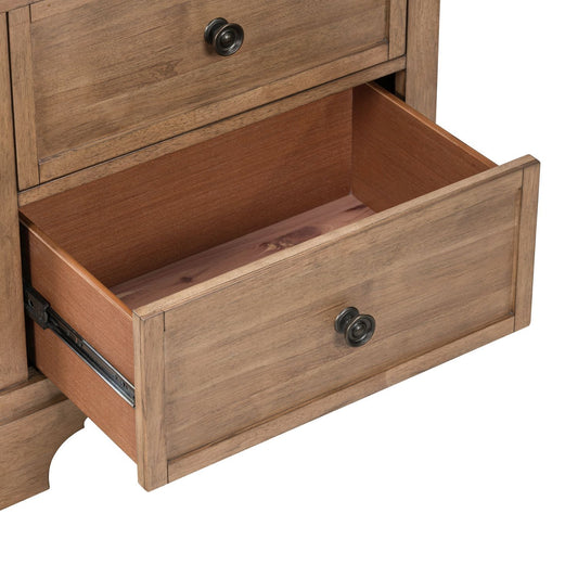 Haven Hills - Nightstand With Charging Station - Camel Beige - Hornell Furniture Outlet