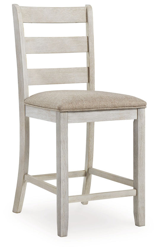 Skempton - Upholstered Barstool (Set of 2) - White - Hornell Furniture Outlet