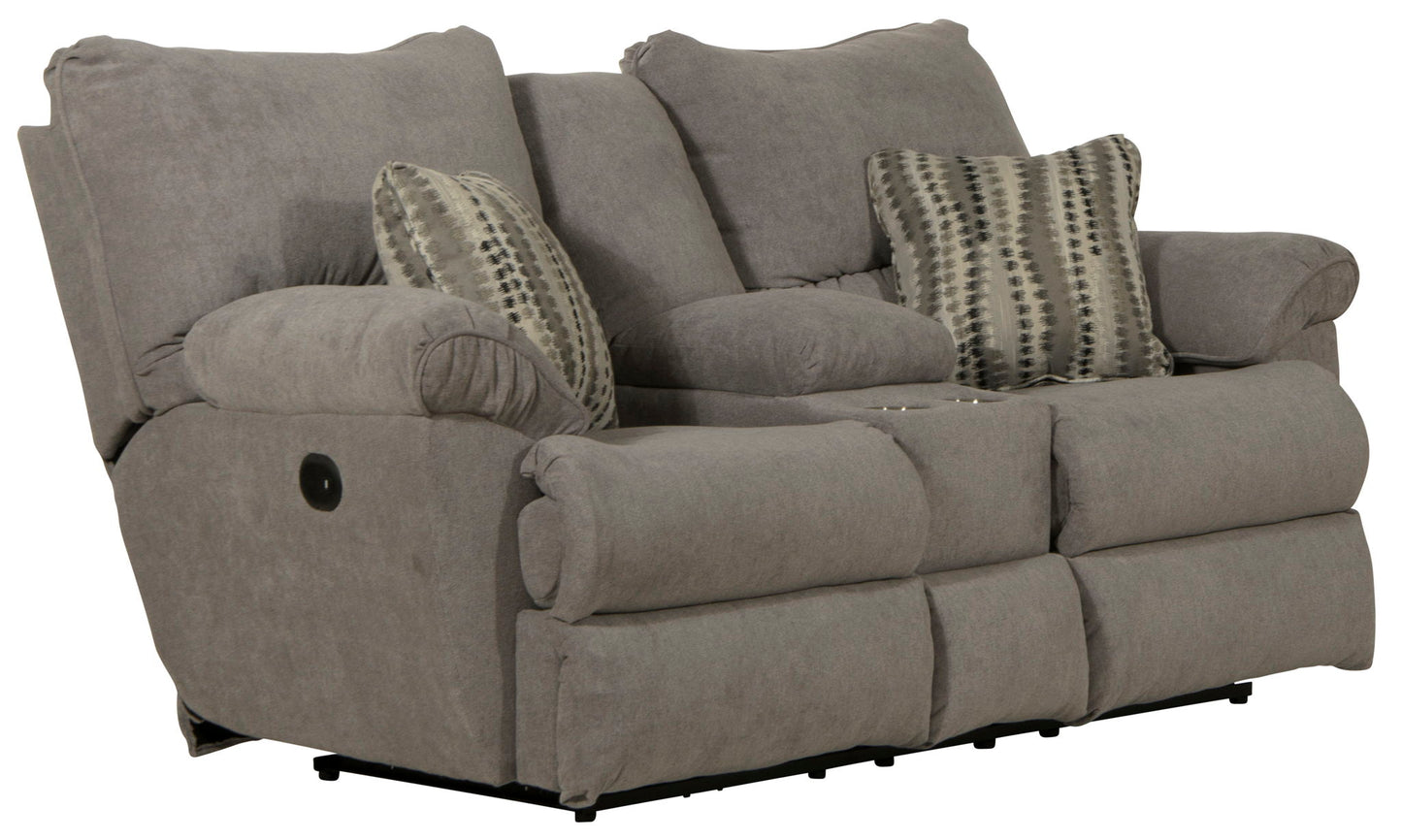 Sadler - Lay Flat Reclining Console Loveseat - Hornell Furniture Outlet