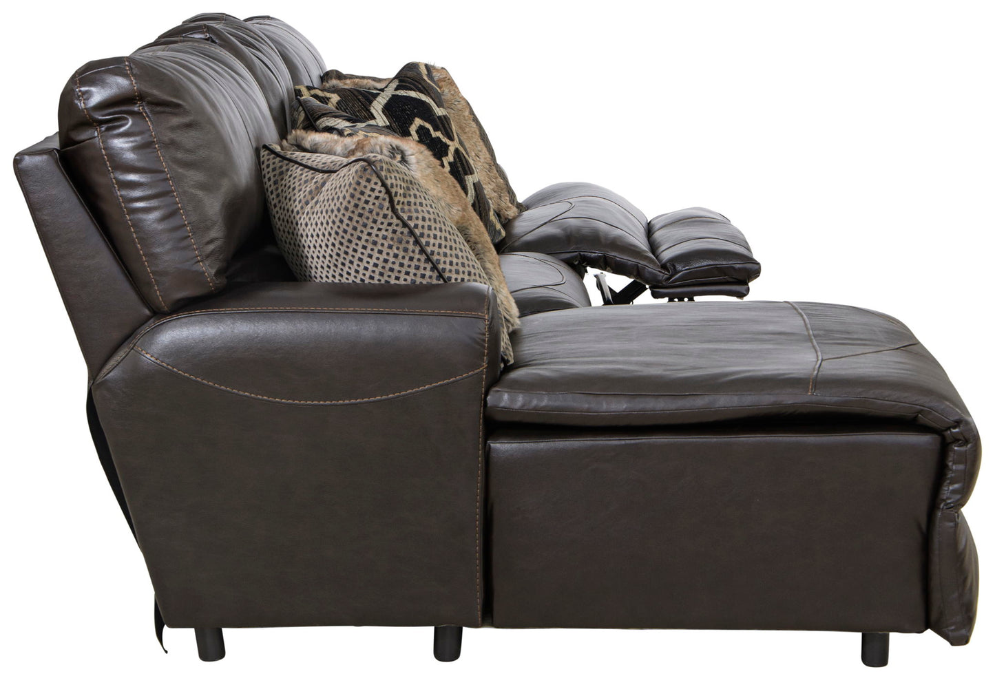 Como - 3 Piece Italian Leather Match Reclining Sectional - Hornell Furniture Outlet