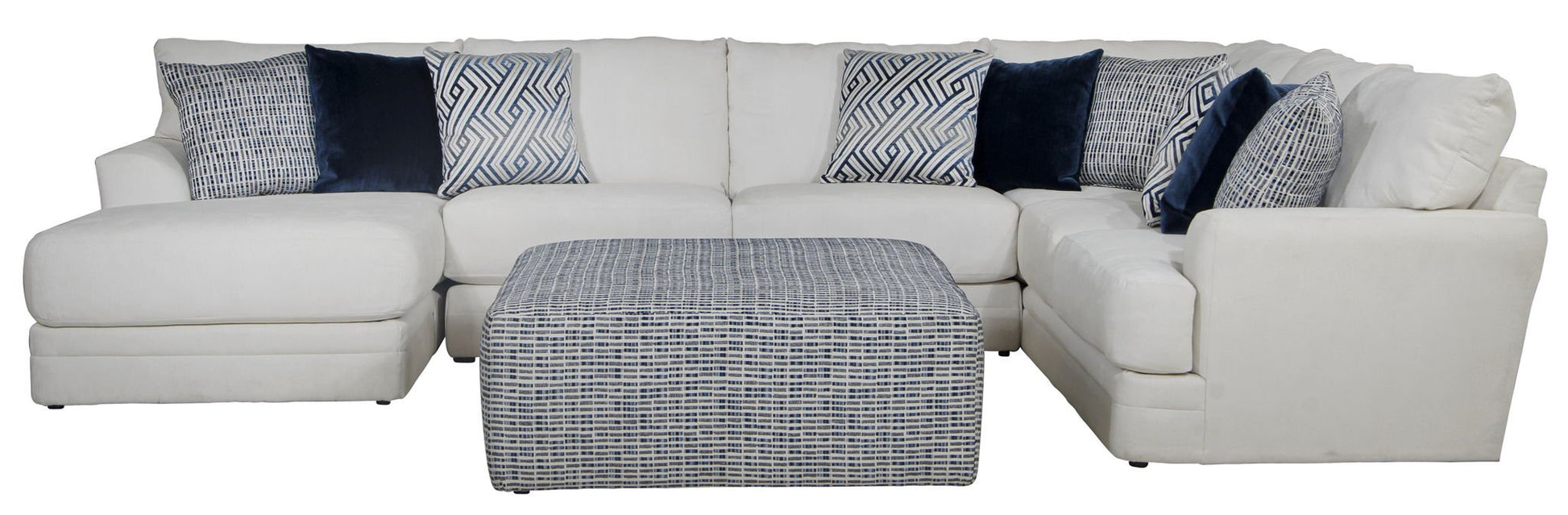 Polaris - Sectional With Comfort Coil Seating, 9 Included Accent Pillows And Included Cocktail Ottoman - Hornell Furniture Outlet