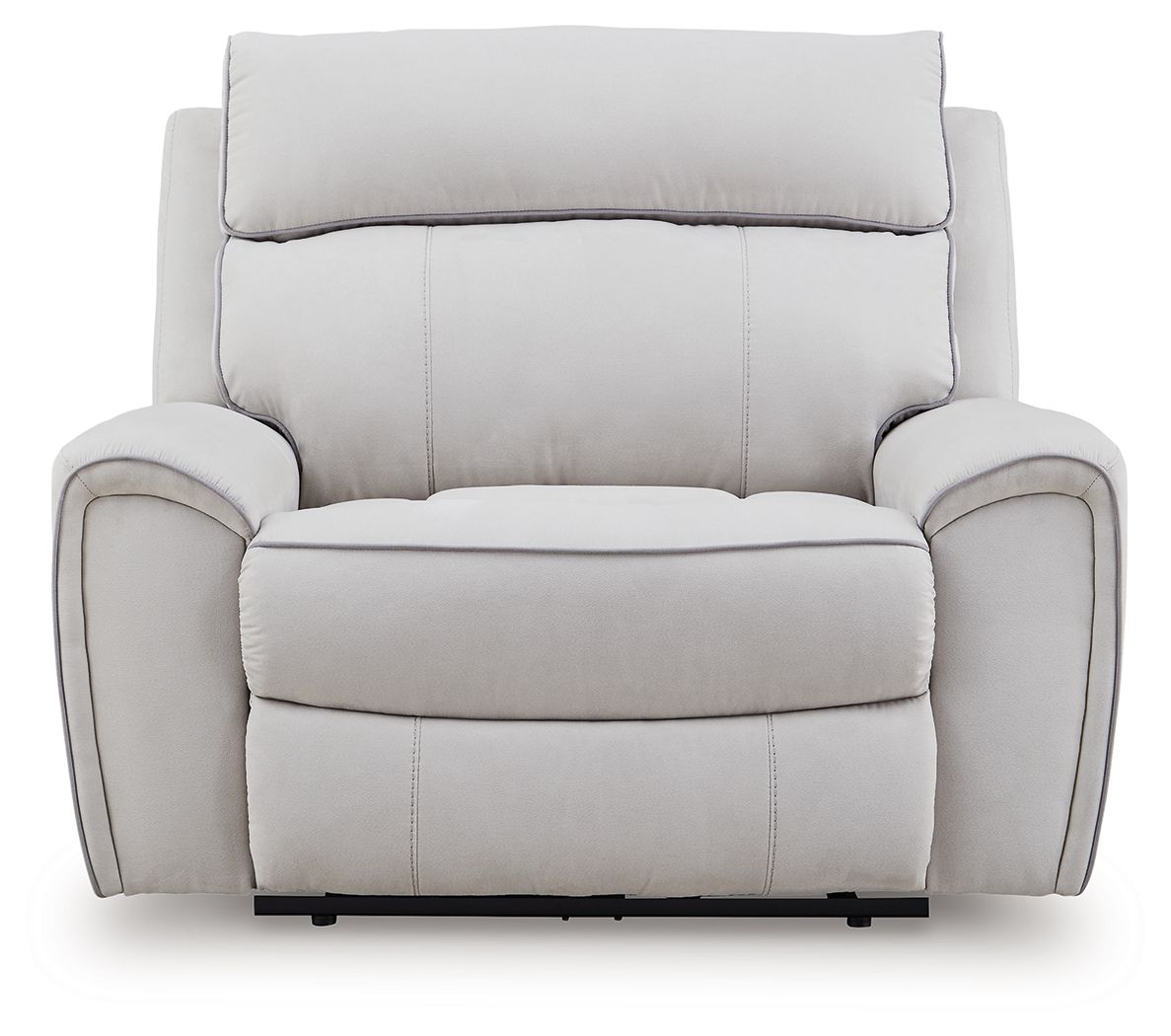 Social Pointe - Pearl / Ash - Power Recliner / Adjustable Headrest - Hornell Furniture Outlet