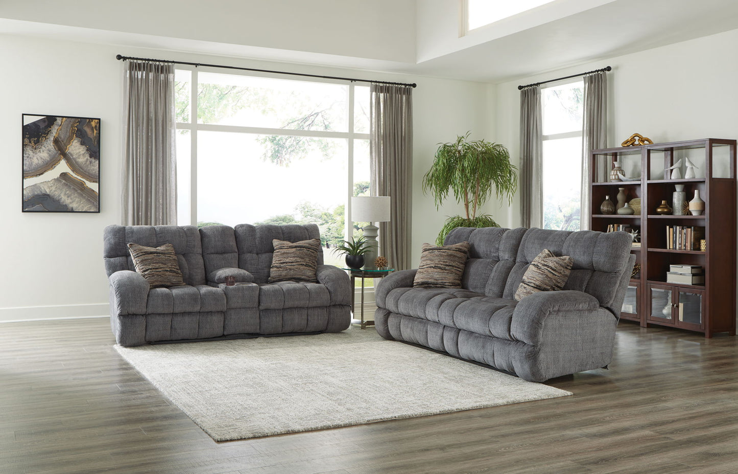Ashland - Power Lay Flat Reclining Sofa - Hornell Furniture Outlet