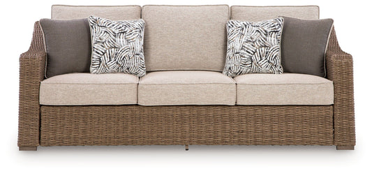 Laguna Heights - Sofa With Cushion - Beige - Hornell Furniture Outlet