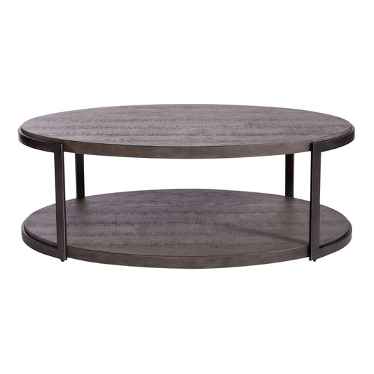 Modern View - Oval Cocktail Table - Dark Gray - Hornell Furniture Outlet
