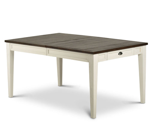 Cayla - Table - Dark Oak & White - Hornell Furniture Outlet