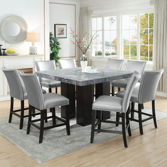 Camila - Square Counter Dining Set - Gray Top - Hornell Furniture Outlet
