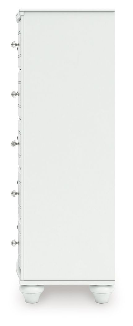 Kozlani - Five Drawer Chest - White - Hornell Furniture Outlet