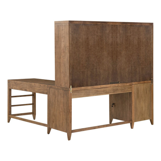 Shaker Lakes - Opt L Shaped Desk Set - Harvest Brown - Hornell Furniture Outlet