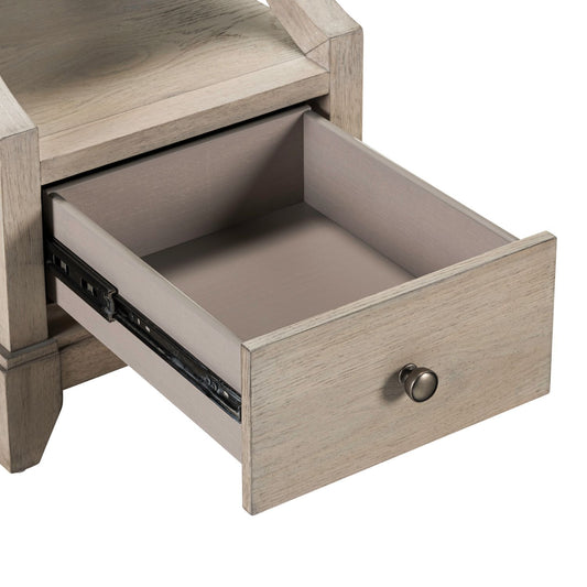New Haven - Chairside Table - Sanctuary White - Hornell Furniture Outlet