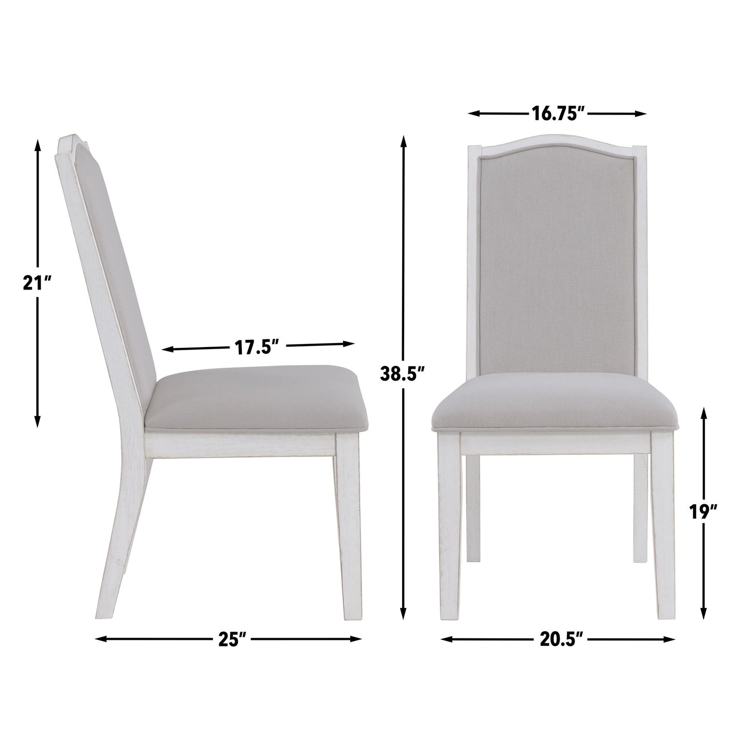 Warren - Side Chair (Set of 2) - White - Hornell Furniture Outlet
