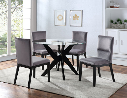 Amalie - Round Dining Table - Black - Hornell Furniture Outlet