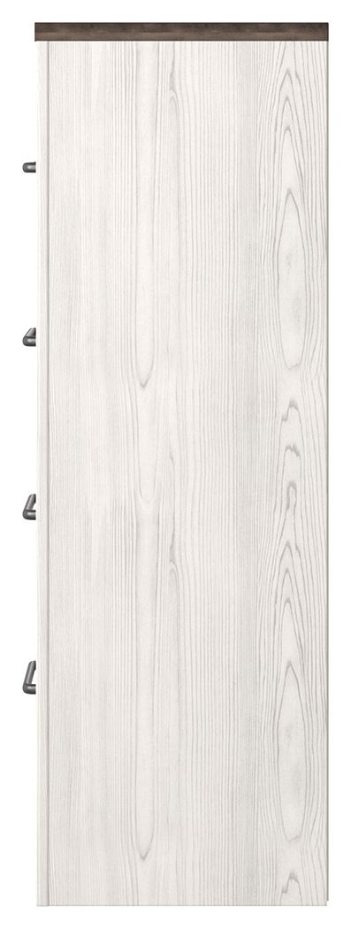 Gerridan - White / Gray - Four Drawer Chest - Hornell Furniture Outlet