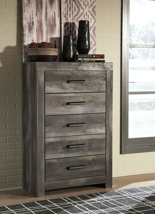 Wynnlow - Five Drawer Chest - Gray - Hornell Furniture Outlet
