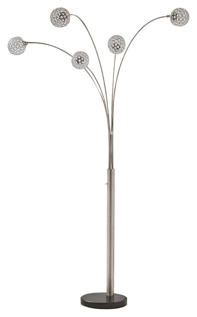 Winter - Silver Finish - Metal Arc Lamp - Hornell Furniture Outlet