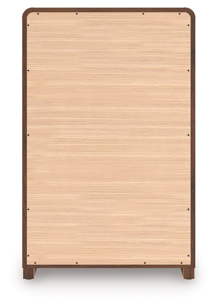 Fortlorn - Walnut Brown - Five Drawer Chest - Hornell Furniture Outlet