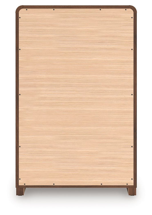 Fortlorn - Walnut Brown - Five Drawer Chest - Hornell Furniture Outlet