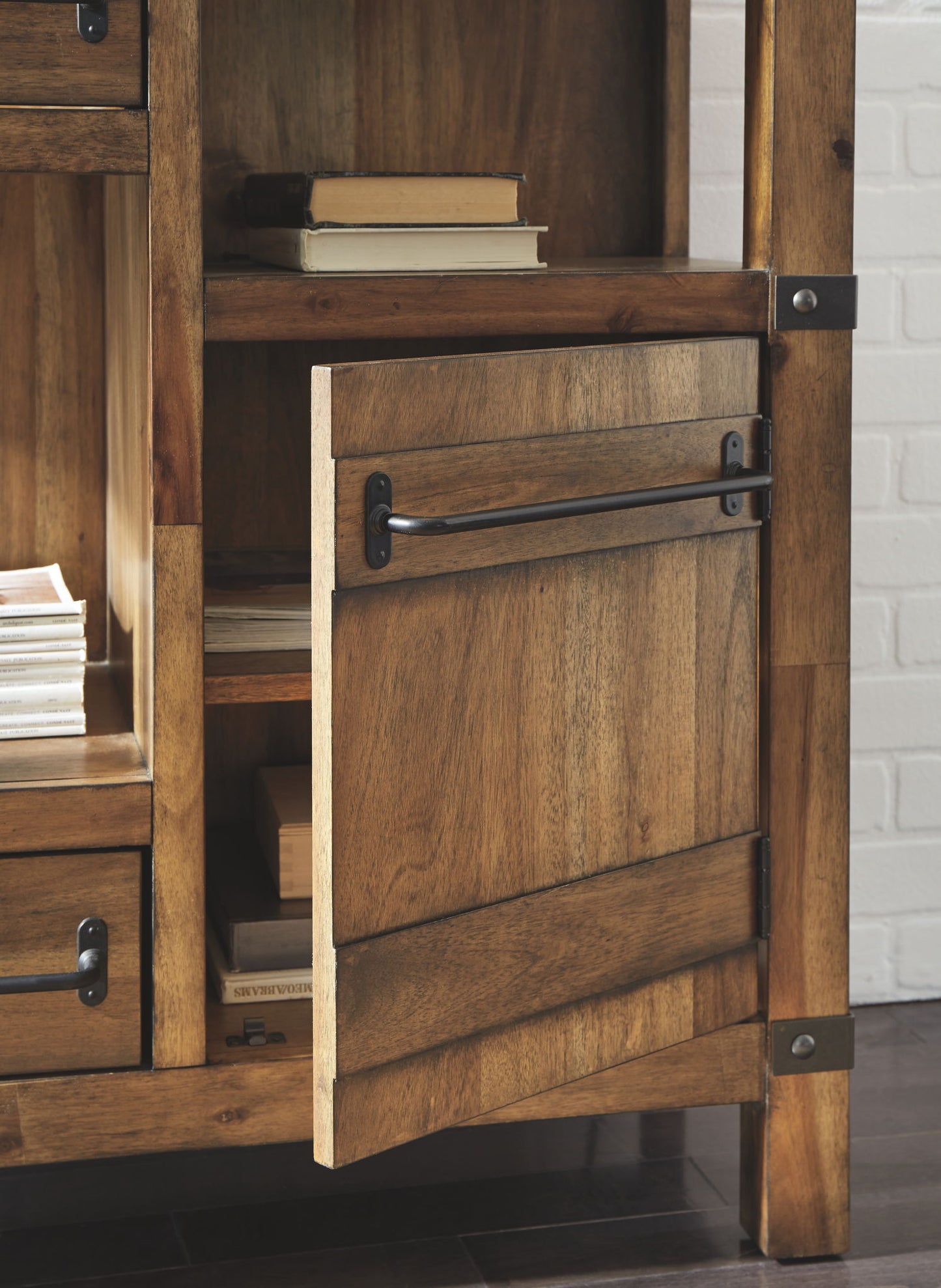 Roybeck - Light Brown / Bronze - Accent Cabinet - Hornell Furniture Outlet