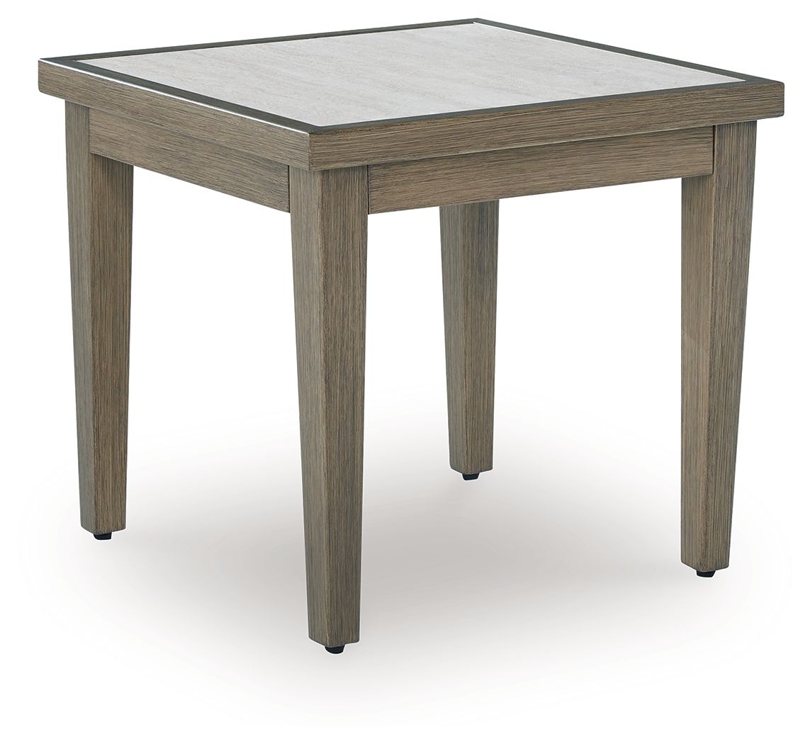 Rainier Ranch - Brown / Beige - Square End Table - Hornell Furniture Outlet