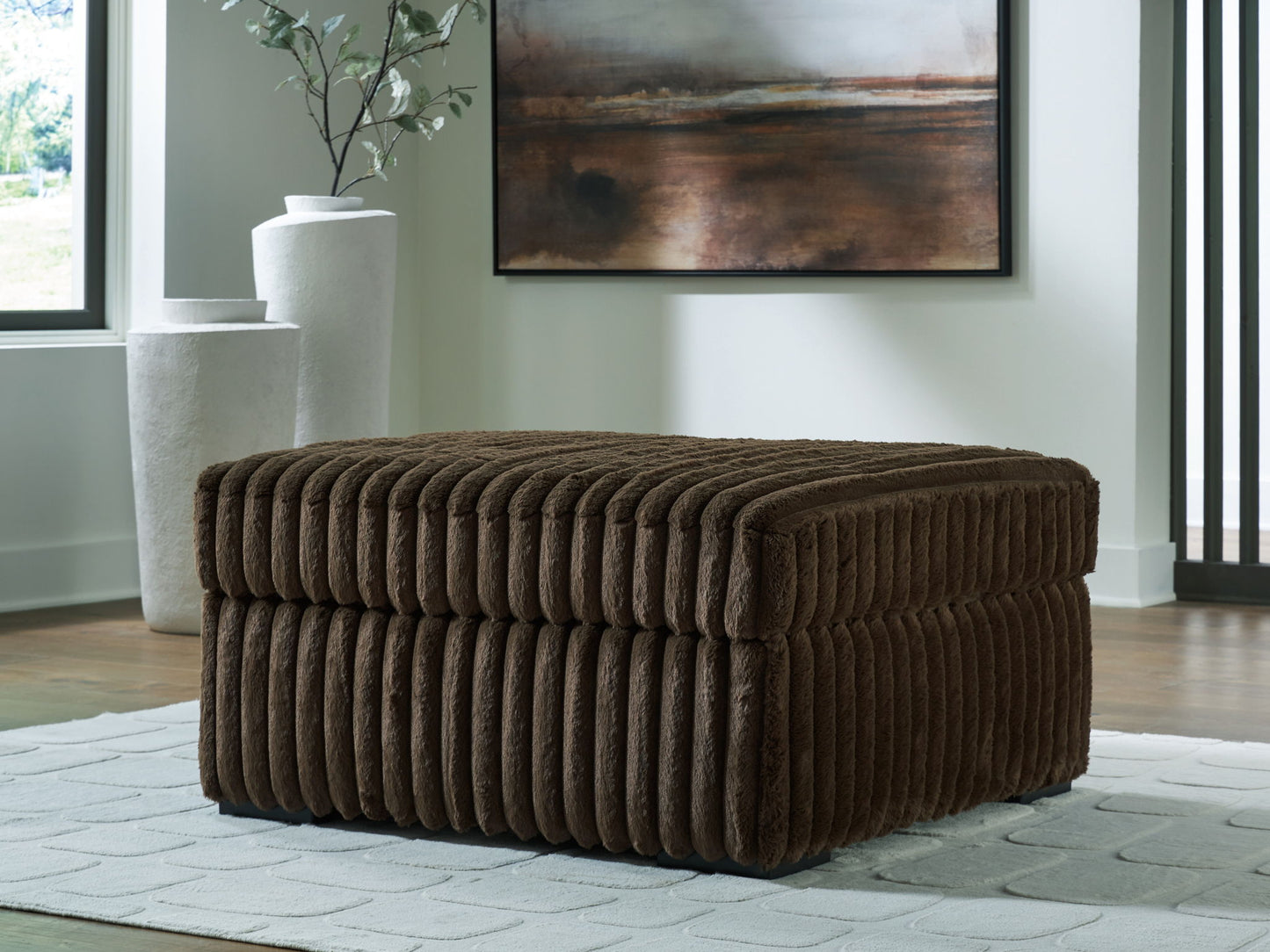 Midnight - Madness - Oversized Accent Ottoman - Hornell Furniture Outlet