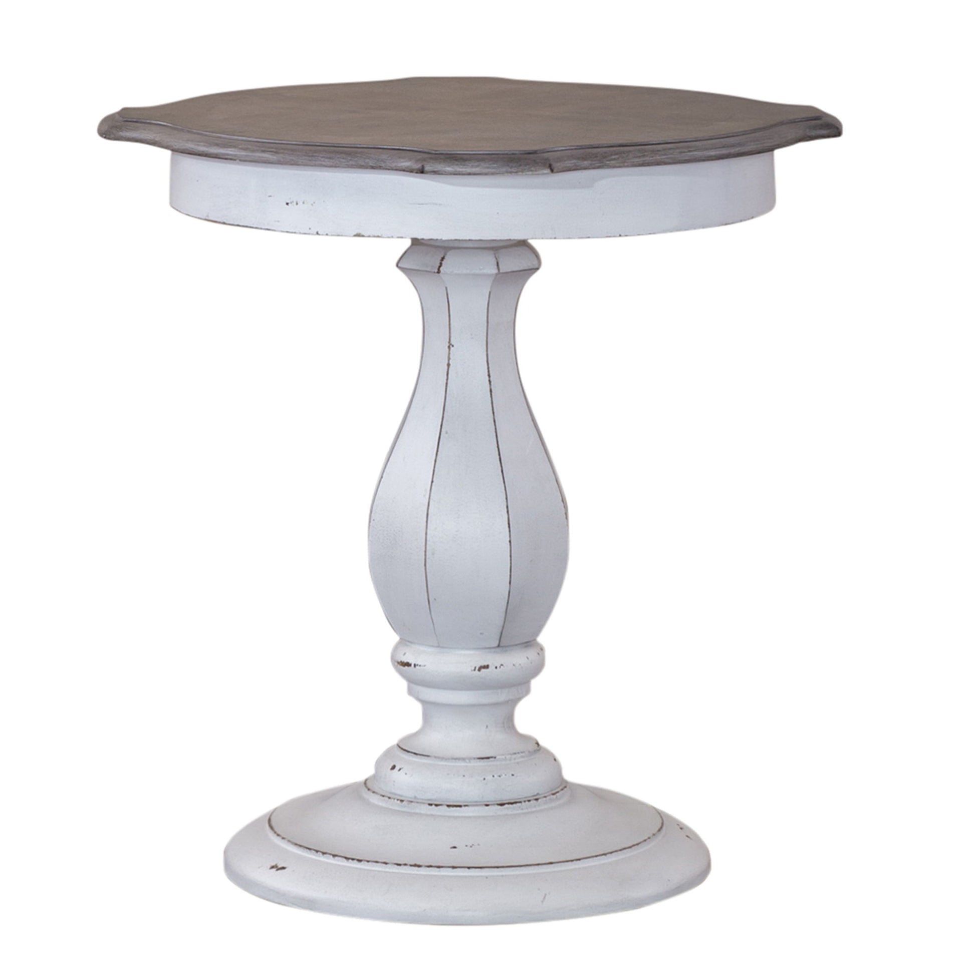 Magnolia Manor - Round Accent Table - White - Hornell Furniture Outlet