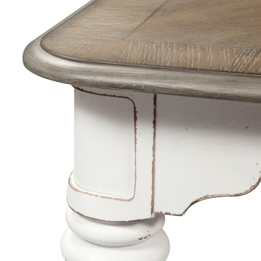 Magnolia Manor - Gathering Leg Table - White - Hornell Furniture Outlet