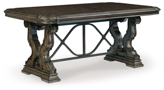 Maylee - Dark Brown - Dining Extension Table - Hornell Furniture Outlet