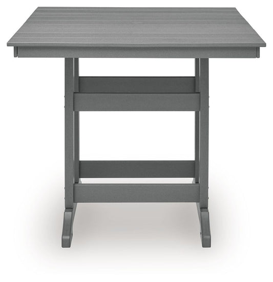 Sanctuary Beach - Square Counter Table With Umbrella Option - Dark Gray - Hornell Furniture Outlet