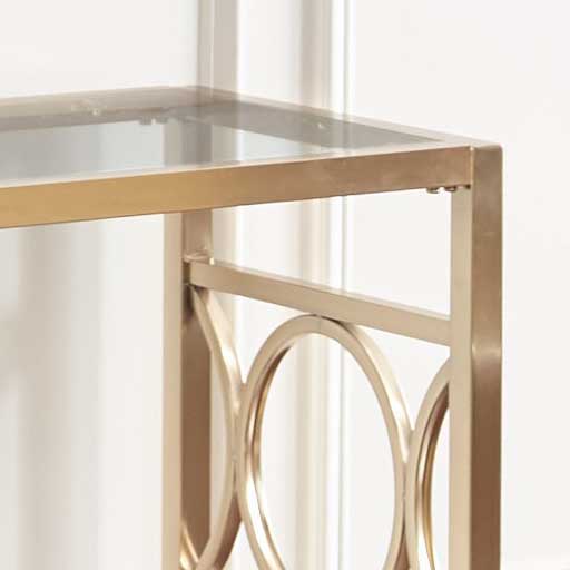Olympia - Sofa Table - Gold - Hornell Furniture Outlet