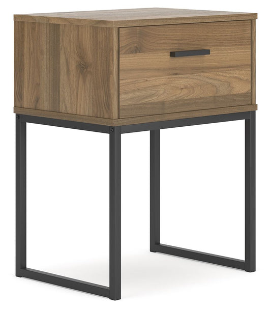 Deanlow - Honey - One Drawer Night Stand - Hornell Furniture Outlet