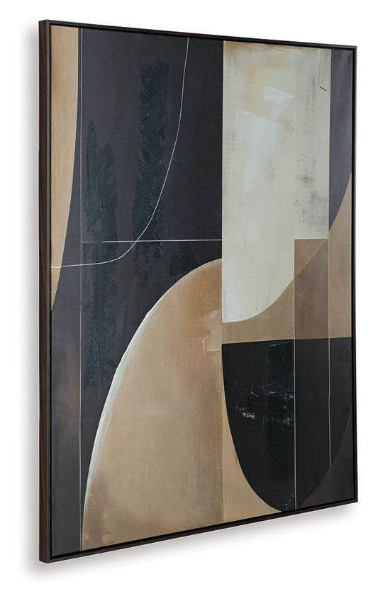 Ewanford - Black / Brown / Tan - Wall Art - Hornell Furniture Outlet