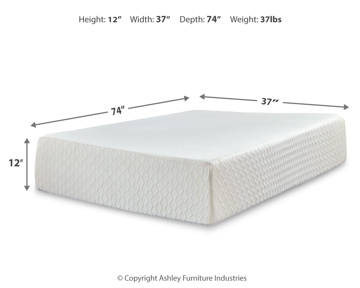 Chime 12 Inch Memory Foam - Ultra Plush Memory Foam Mattress - Hornell Furniture Outlet