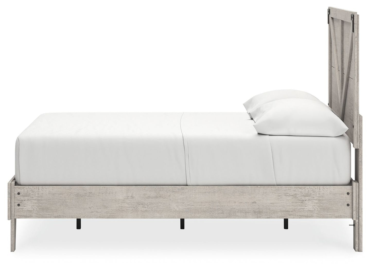 Shawburn - Platform Bed With Crossbuck Panel Headboard - Hornell Furniture Outlet